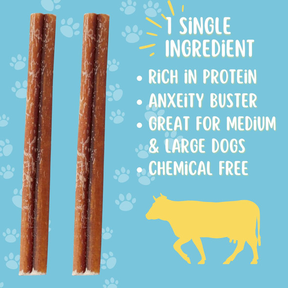 hotspot pets Bully Sticks 6 Inch- 10 Pack- Premium Natural Long Lasting Bully Sticks for Medium Dogs Beef Pizzle Treats - Grain Fully Digestible Rawhide Alternative Stix
