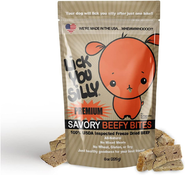 Grain-, All-Natural ze-Dried Beef Liver Dog Treats - Made in The USA with Vital Essential Ingredients for Dogs, Including Puppy Training - 8 Ounce Treat Pouch Grain-, All-Natural ze-Dried Beef Liver Dog Treats - Made in The USA with Vital Essential Ingredients for Dogs, Including Puppy Training - 8 Ounce Treat Pouch