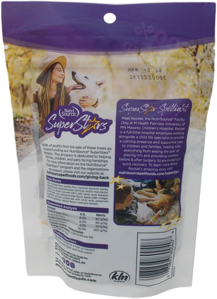 NutriSource SuperStars Soft & Tasty Dog Training Treats 4 Flavor Variety - (1) Each: Chicken, Beef, Bacon Cheddar Cheese (4 Ounces) - Plus Rope Toy and Fun Animal Facts Booklet Bundle NutriSource SuperStars Soft & Tasty Dog Training Treats 4 Flavor Variety - (1) Each: Chicken, Beef, Bacon Cheddar Cheese (4 Ounces) - Plus Rope Toy and Fun Animal Facts Booklet Bundle