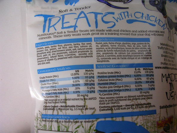 Nutri Source Soft & Tender Natural Formula With Added Vitamins & Minerals Dog Treat 3 Flavor Variety Bundle: (1) Nutrisource Lamb Dog Treats, (1) Nutrisource Salmon Dog Treats, and (1) Nutrisource Chicken Dog Treats, 6 Oz. Ea. (3 Bags Total)