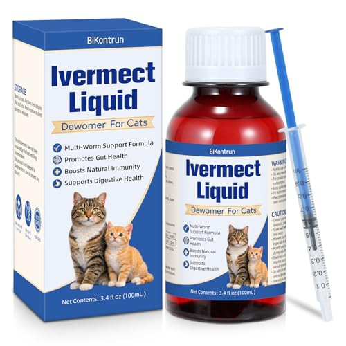 Bikontrun Lvermect Liquid For Cats Dewomax For Cat & Kitten Gut Health 3.4Oz