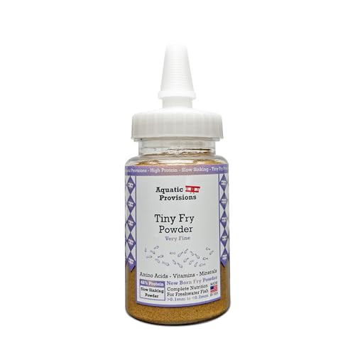 Aquatic Provisions Tiny Fry Fish Food Fine Powder For Newborn Aquarium Fish 1.76 Oz