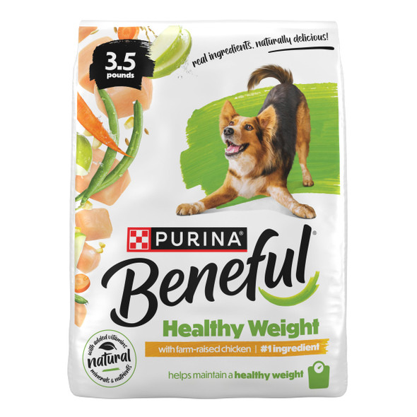 Beneful Purina Beneful Healthy Weight With FarmRaised Chicken Natural Dog Food Dry 3.5 Lb Pack Of 4
