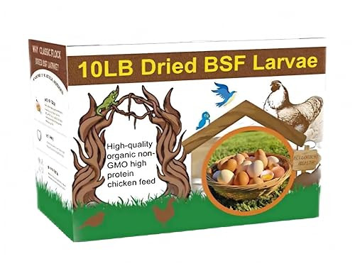 Classic Flock Dried Black Soldier Fly Larvae Chicken Feed100% Natural NonGmo Bsf LarvaeMore 10Lb
