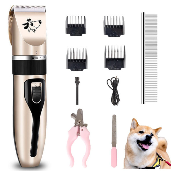 Cakapet Dog Clippers Grooming Kit And Paw TrimmerCordlessLow Noise Electric QuietRechargeable Dog