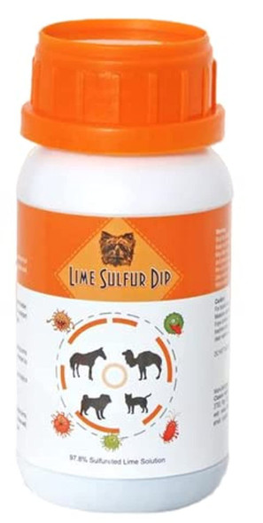 Classic's Lime Sulfur Dip Extra Strength Formula Safe Solution For Dog Cat Puppy Kitten Horse 8 Oz