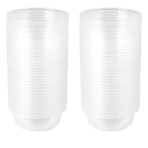 Crittzoo 100Pcs Crested Gecko Food Dish Cups 0.5Oz