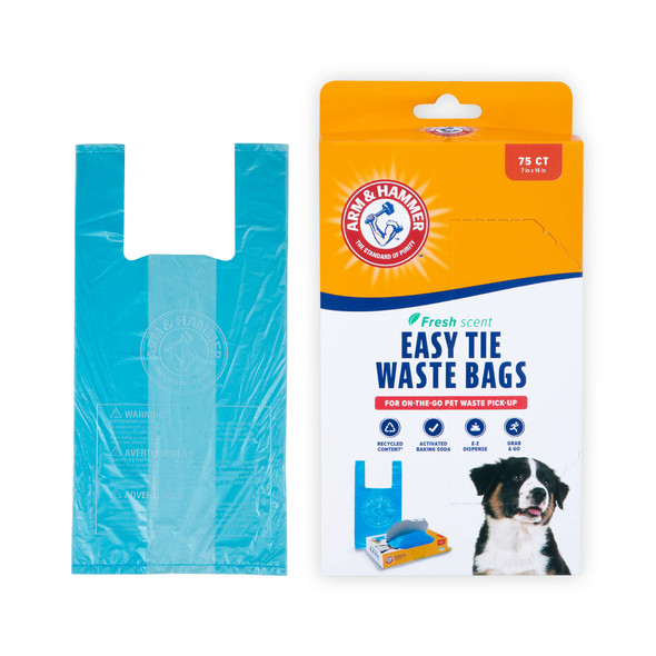 Arm & Hammer 71041 EasyTie Waste Bags Blue Pack Of 1 75 Count