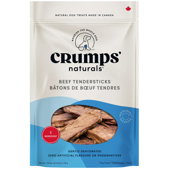 Crumps' Naturals Beef Tender Sticks For Pets / (Product Packaging May Vary 4.9 Oz 138G