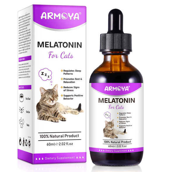 Armoya Cat Melatonin Melatonin For Cats Cat Calming Treats Cat Sedative For