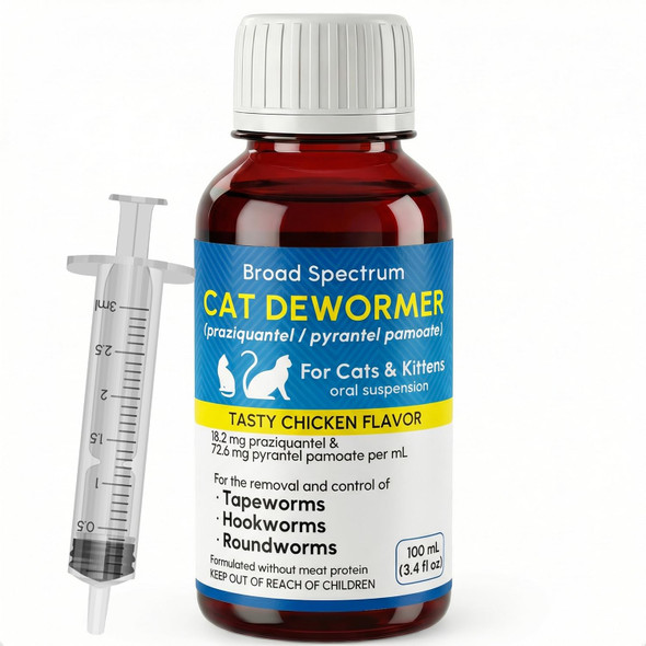 Bipinelyt Liquid Dewormer For Cat And Kittens Praziquantel And Pyrantel Pamoate Oral 3Ml