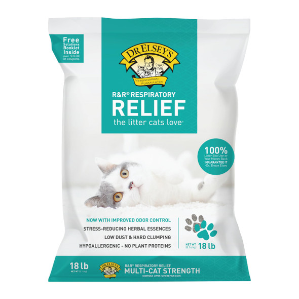 Dr. Elsey's R&R StressReducing Clumping Clay Cat Litter . Bag 18 Lb