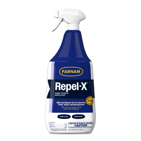 Farnam RepelX Emulsifiable Fly Spray For Horses Ready To Use 32 Fl Oz