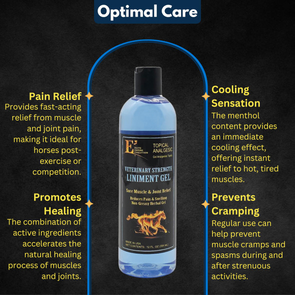 E3 Veterinary Strength Liniment Gel For Sore Muscle & Joint Relief Reduces