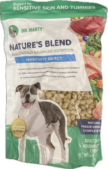 Dr. Marty Nature's Blend Sensitivity Select FreezeDried Raw Dry Dog Food 16 Oz