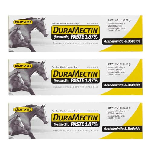 Durvet Duramectin Equine Wormer Paste 3 Tubes
