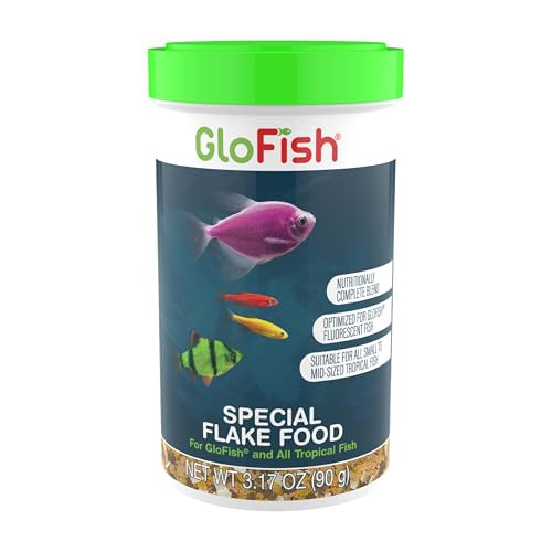 Glofish Special Flake Food For Fish Treat Glofish And Small To MidSized 3.17 Ounces