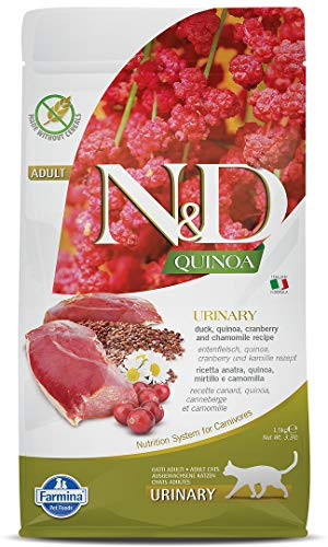 Farmina Pet Foods N&D Quinoa Urinary Duck Formula Adult Dry Cat Food 3.3Lb