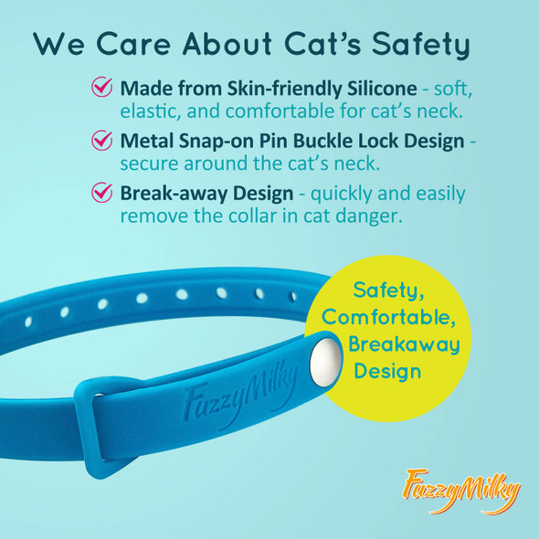 Fuzzymilky Calming Collar For Cats Cat Collar Infused With Synthetic Pheromones Cat