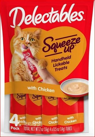 Hartz Delectables Squeeze Up Chicken Cat Treats 4Ct