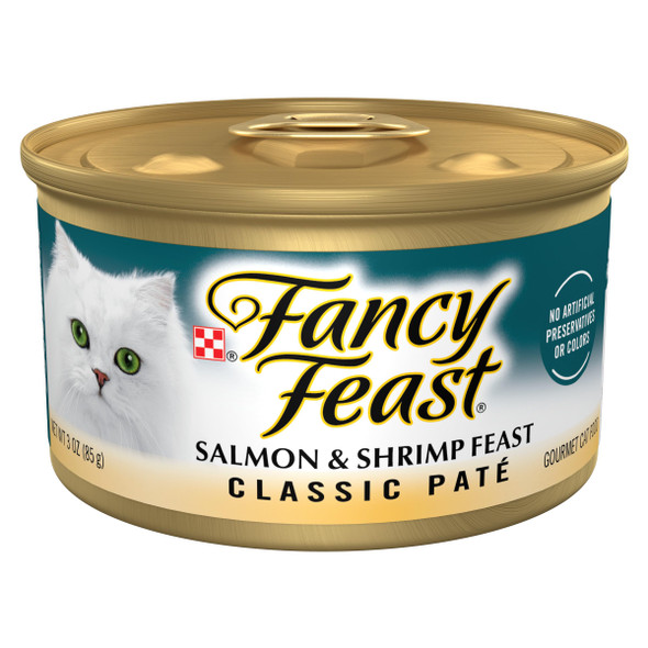 Fancy Feast Purina Fancy Feast Salmon And Shrimp Feast Classic Grain Wet 3 Oz Pack Of 24