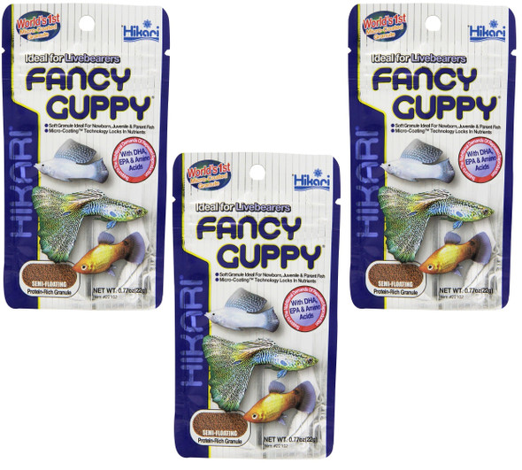 Hikari 3 Pack) Hikari Usa Tropical Fancy Guppy For Pet Health Each 0.77Ounce 3 Pack