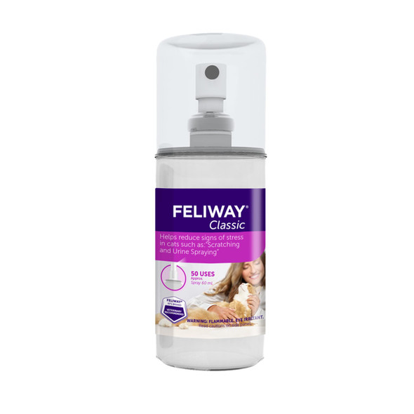 Feliway Classic Cat Calming Spray Comforts Cats At Home And On The 60Ml