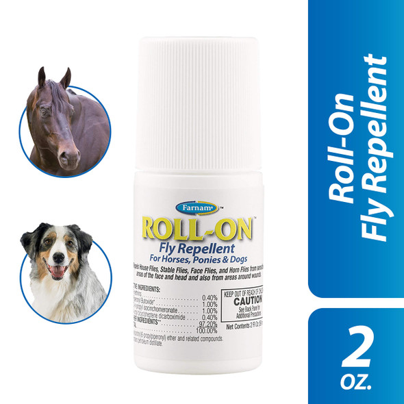 Farnam RollOn Fly Repellent For Horses Ponies And Dogs 2 Ounces