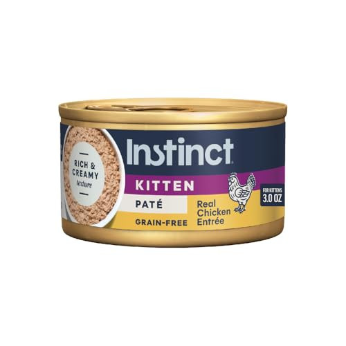 Instinct Pate Kitten Entrees Wet Canned Cat Food GrainFree Real Chicken 3 Oz Pack Of 24