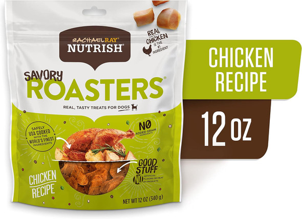 Rachael Ray Nutrish Savory Roasters Real Meat Dog Treats, Roasted Chicken Recipe, 12 Ounces, Grain Rachael Ray Nutrish Savory Roasters Real Meat Dog Treats, Roasted Chicken Recipe, 12 Ounces, Grain