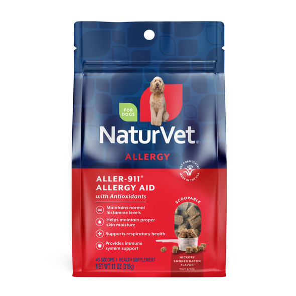 Naturvet Scoopables Aller911 Dog Allergy Support Vitamins Supports Immunity & Seasonal Allergies 11Oz