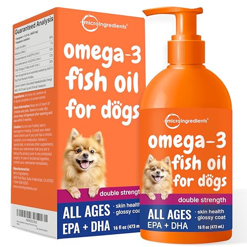 Micro Ingredients Omega3 Fish Oil For Dogs & Cats 16 Fl Oz