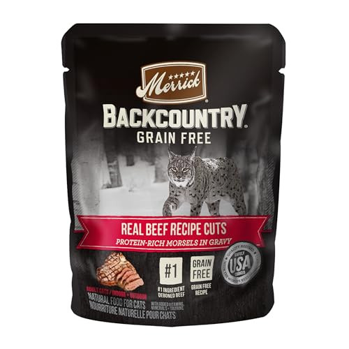 Merrick Backcountry Grain Premium And High Protein Wet Cat Food Beef 3 Oz Pack Of 24