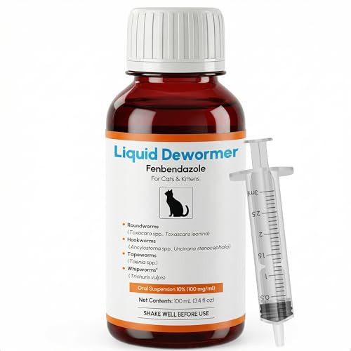 Morvequa Dewormer For Cats & Kittens Fenbendazole Liquid Broad Spectrum Suspension Easy 3Ml