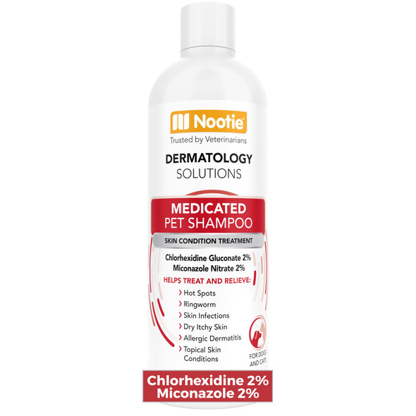 Nootie Medicated Pet Shampoo Chlorhexidine Dog Shampoo For Itch Relief Sold In 16Oz