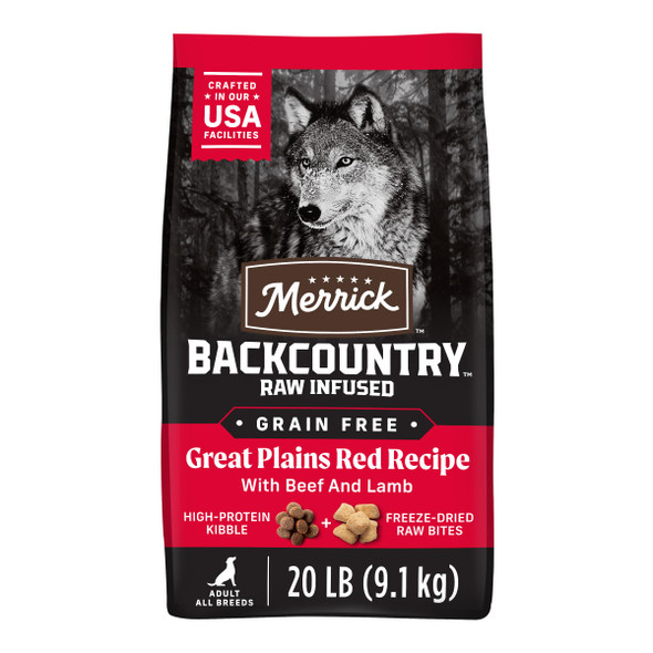 Merrick Backcountry Grain Dry Adult Dog Food Kibble With Freeze Dried 20.0 Lb