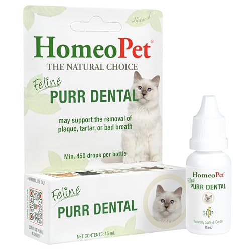 Homeopet Feline Purr Dental Safe And Natural Tooth And Dental Care For 15 Milliliters