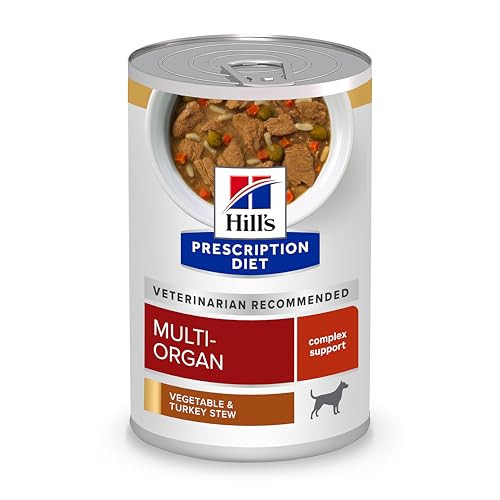 Hill's Prescription Diet MultiOrgan Support Turkey & Vegetable Stew Wet Dog Food 12 X 12.5 Oz