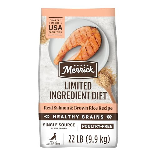 Merrick Limited Ingredient Diet Premium And Natural Kibble With Healthy Grains Salmon 22.0 Lb