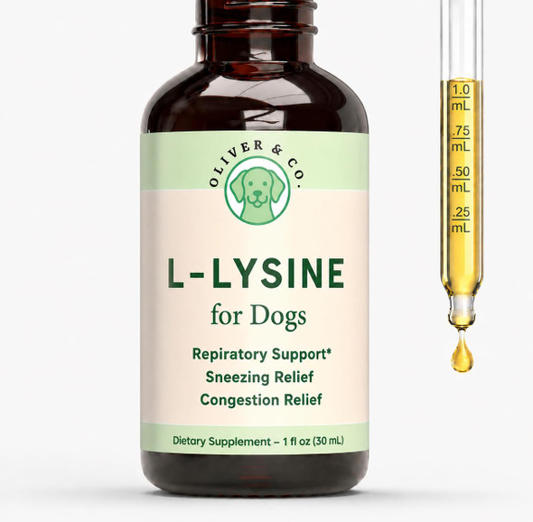 Oliver & Co. Lysine For Dogs Dog Sneezing Relief Dog Allergy Relief May Help 1 Fl Oz