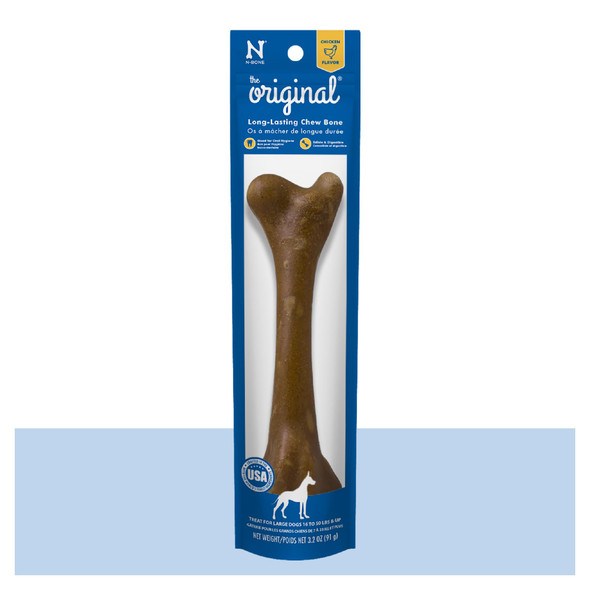 NBone NBone The Original Bagged Bone Treat For Dogs Large Chicken Flavor 3.2Ounce