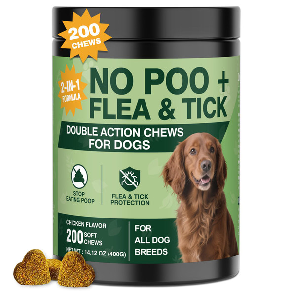 Nexzl 2 In 1 Control Coprophagia & Flea Tick SupplementDeterrent Eat Poop