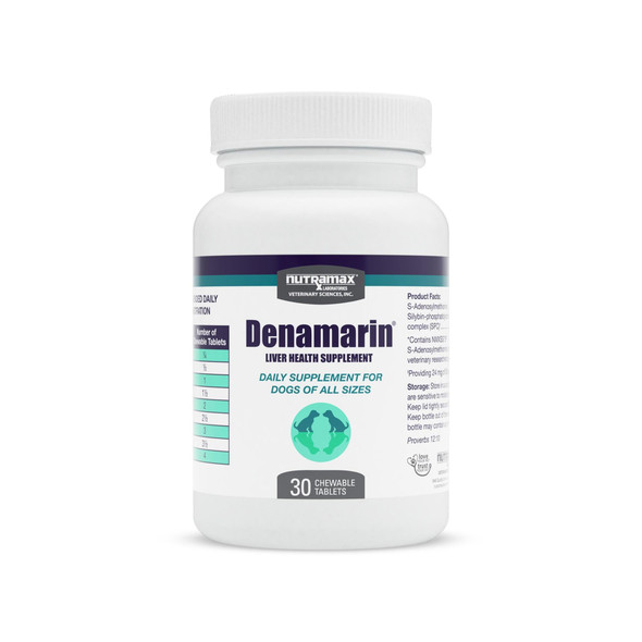 Nutramax Laboratories Denamarin For Dogs Liver Health Supplement With SAdenosylmethionine (Same) Plus Silybin 30 Count