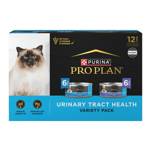 Purina Pro Plan Urinary Tract Health Pate Cat Food Variety Pack Turkey And Giblets 5.5 Oz Variety Pack