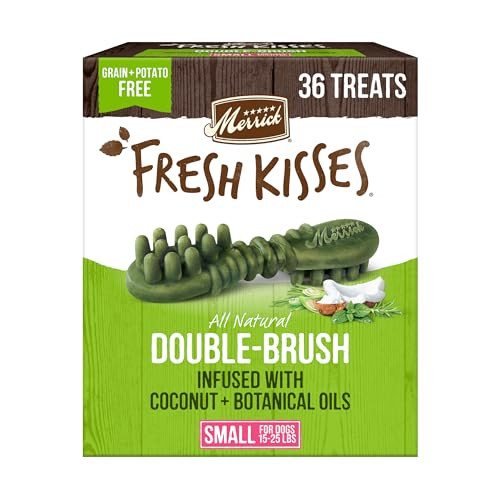 Merrick Fresh Kisses Natural Dental Chews Infused With Coconut And Botanical Oils 1525 Lbs 36 Ct