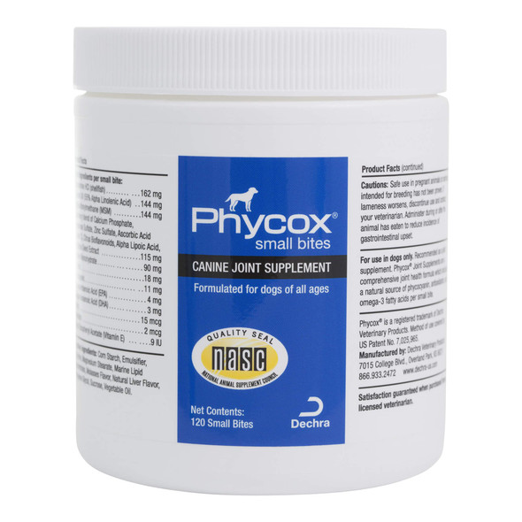 Phycox Joint Supplement Small Bites For Dogs 120 Ct