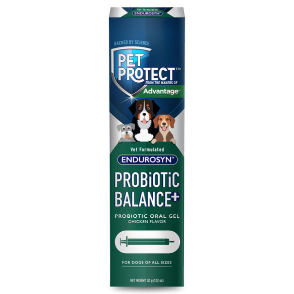 Pet Protect Dog Probiotic Balance+ Oral Gel VetFormulated Endurosyn Prebiotics & Probiotics For 32G