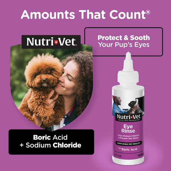 NutriVet NutriVet Eye Rinse For Dogs Dog Tear Stain Remover Eye Wash 4Oz