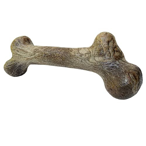 Pet Qwerks Dinosaur Barkbone Nylon Dog Bone For Aggressive Chewers Bacon Flavor 6.5"