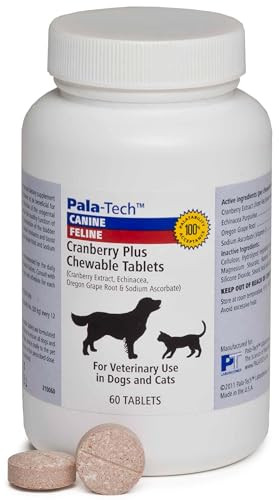 Pala Tech Cat & Dog Uti Treatment Cranberry Supplement For Dogs&Cats Tablets For 60 Chewable